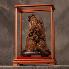 郭桂花沉香木雕山水摆件