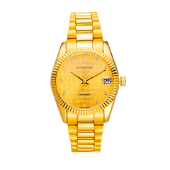 LEOJUVET纪念纹盘女士钻石金表