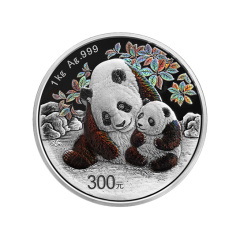 2024年1公斤熊猫银首发认证版
